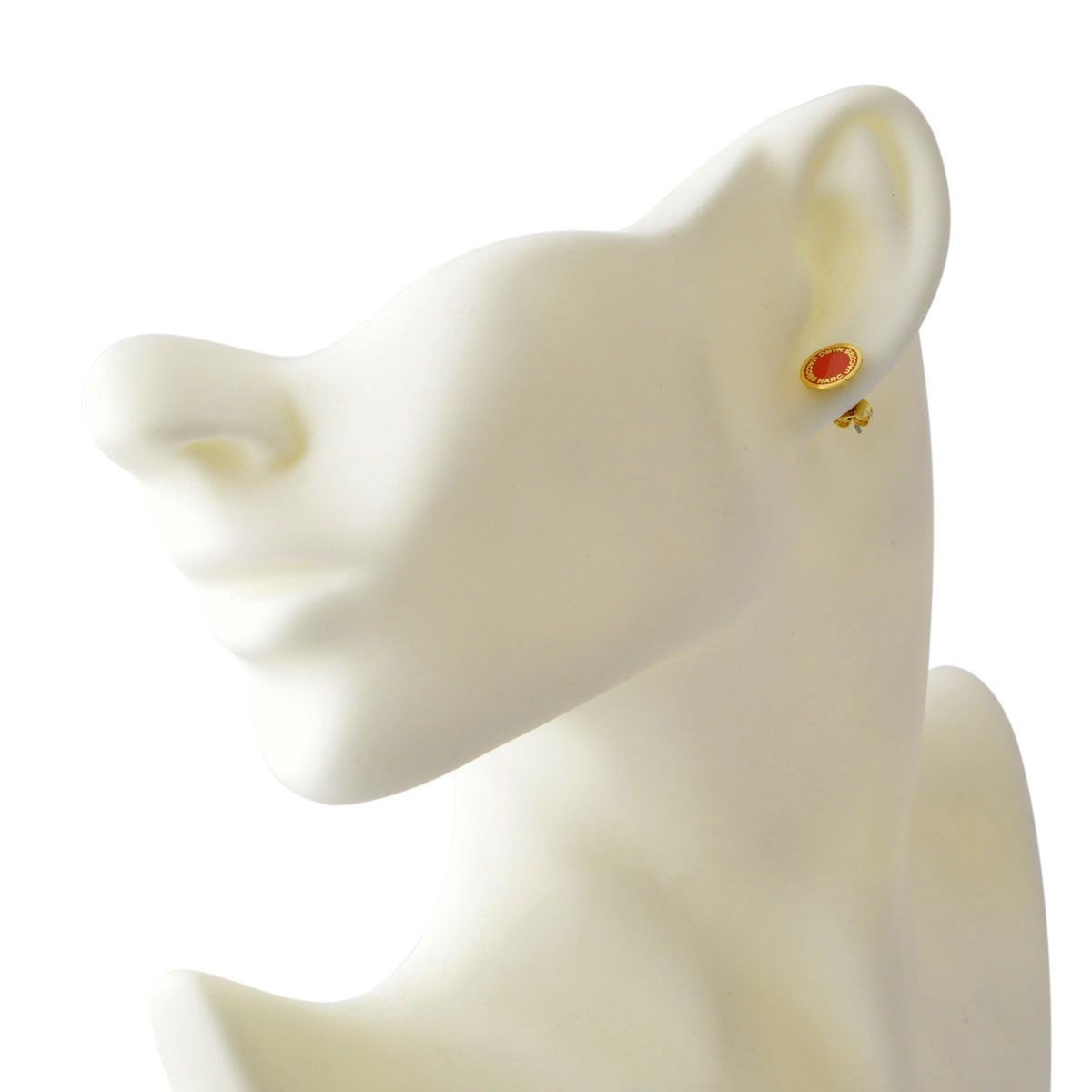 マークジェイコブス MARC JACOBS M0008544-600 Red ロゴ ディスク エナメル スタッド ピアス Logo Disc Enamel Studs