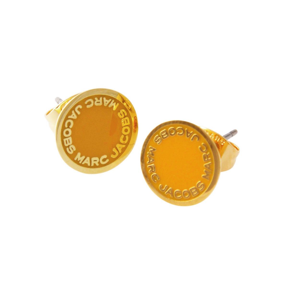 マークジェイコブス MARC JACOBS M0008544-700 Yellow ロゴ ディスク エナメル スタッド ピアス Logo Disc Enamel Studs