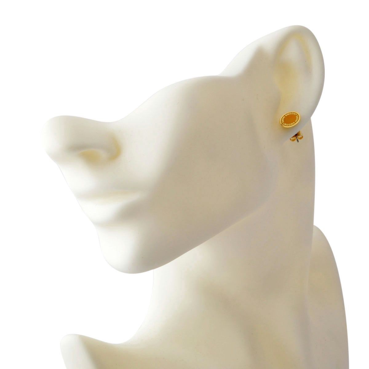 マークジェイコブス MARC JACOBS M0008544-700 Yellow ロゴ ディスク エナメル スタッド ピアス Logo Disc Enamel Studs