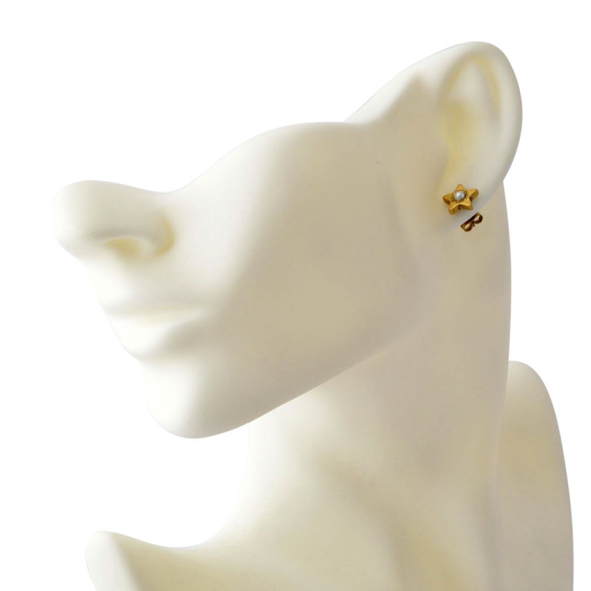 マークジェイコブス MARC JACOBS M0009237-117 Cream/Antique Gold ロゴ パール スター 星モチーフ スタッド ピアス  Charms Flat Pearl Star Studs