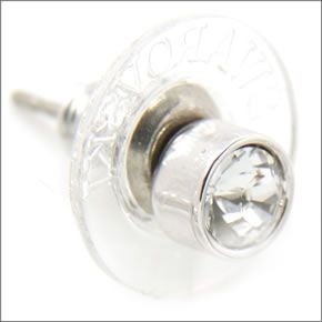 スワロフスキー Harley JET HEM ジェットヘマタイト/クリア クリスタル ピアス 2個（2ペア）セット 992847