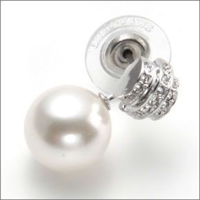 スワロフスキー Perpetual ホワイトクリスタル・パール パヴェ　2WAY ピアス  1106454