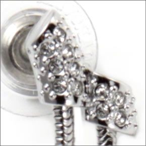 スワロフスキー Gillian  ブリオレットカット クリスタル パヴェ スネークチェーン ピアス 1156225