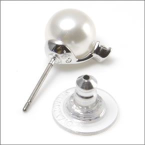 スワロフスキー Tricia  ホワイトクリスタル・パール チャトン・クリスタル ピアス  1179751