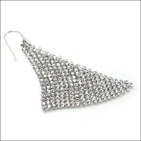 スワロフスキー Fit シルバーシェード・クリスタル メッシュ ピアス 976061