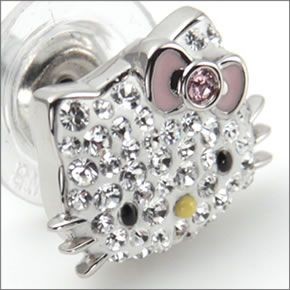 スワロフスキー Hello Kitty Pink Bow ハローキティ ライトローズクリスタル ポインティアージュ ピアス 1175745