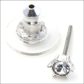 スワロフスキー Botanic ヴィンテージローズ/ クリア クリスタル スタッド ピアス 2個（2ペア）セット 5071152