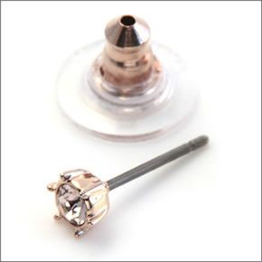 スワロフスキー Botanic ヴィンテージローズ/ クリア クリスタル スタッド ピアス 2個（2ペア）セット 5071152