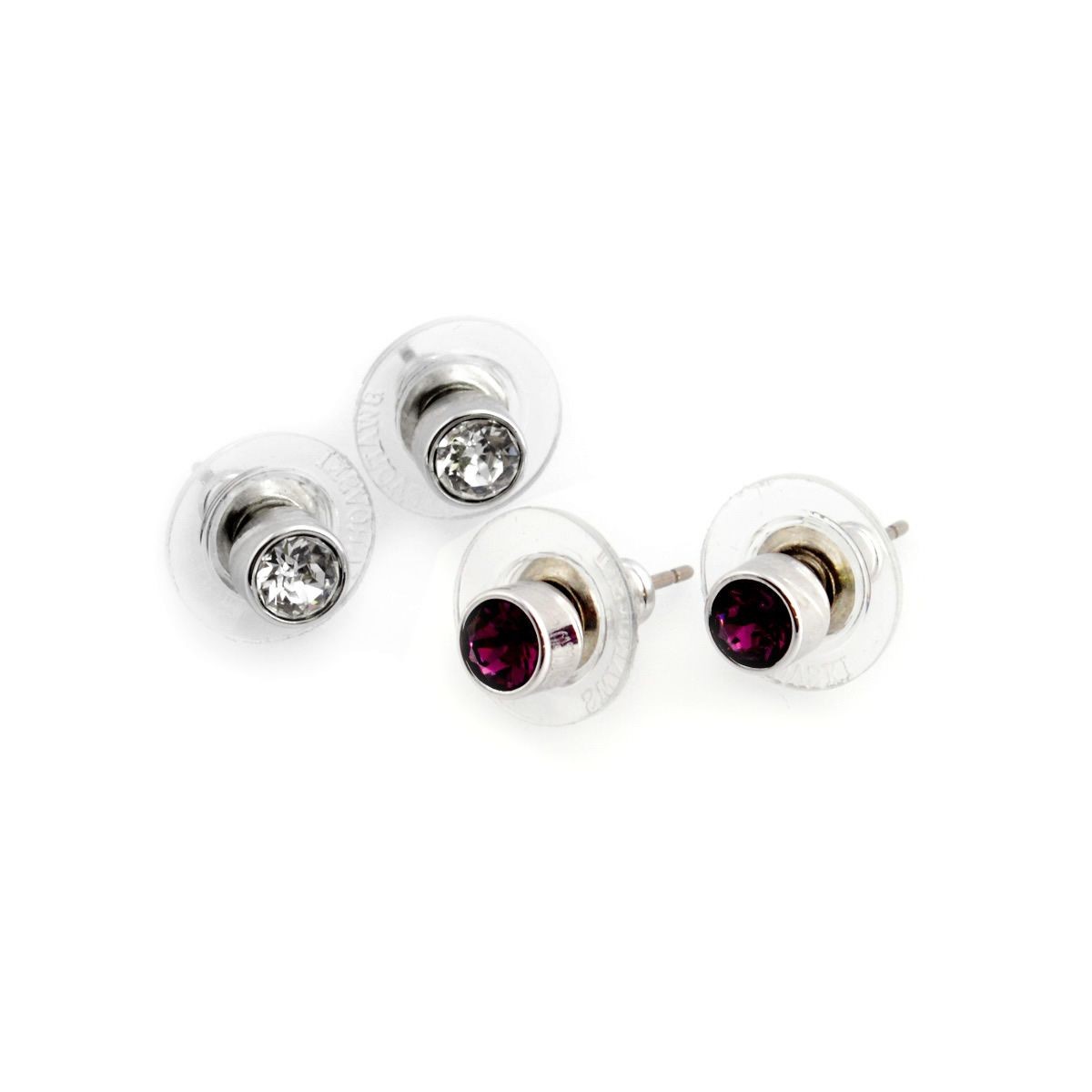 スワロフスキー SWAROVSKI 5166043 Harley アメジスト/クリア クリスタル ピアス 2個（2ペア）セット