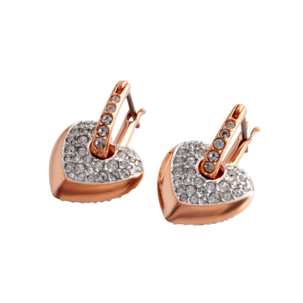 スワロフスキー SWAROVSKI 5190213 Even Dangling ハートモチーフ クリスタルパヴェ ピアス