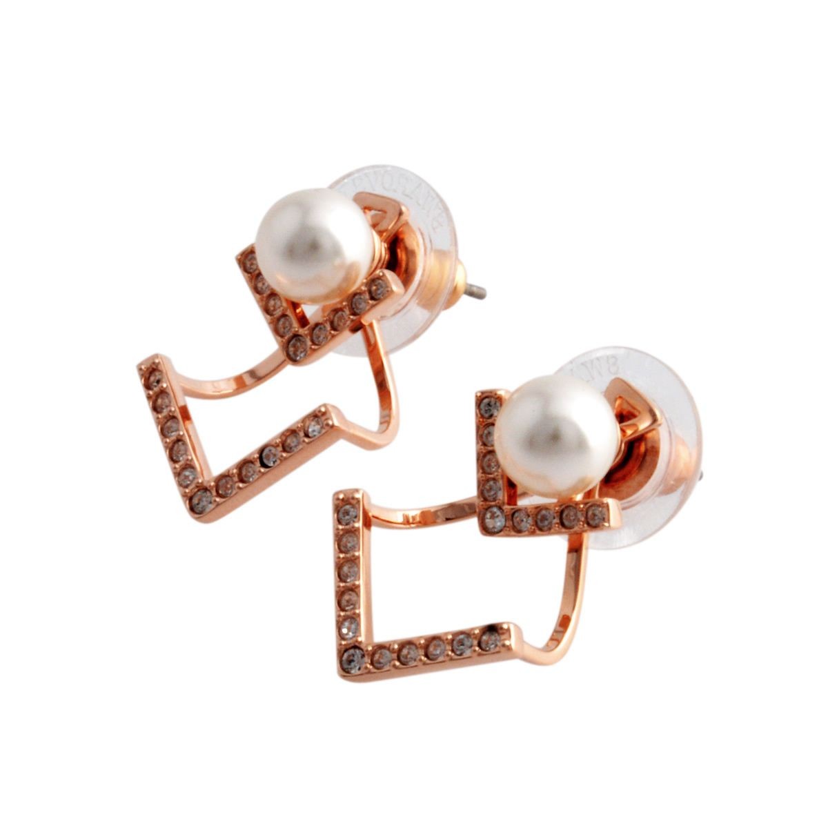 スワロフスキー SWAROVSKI 5197806 Edify V字型 クリスタルパヴェ パール ピアス