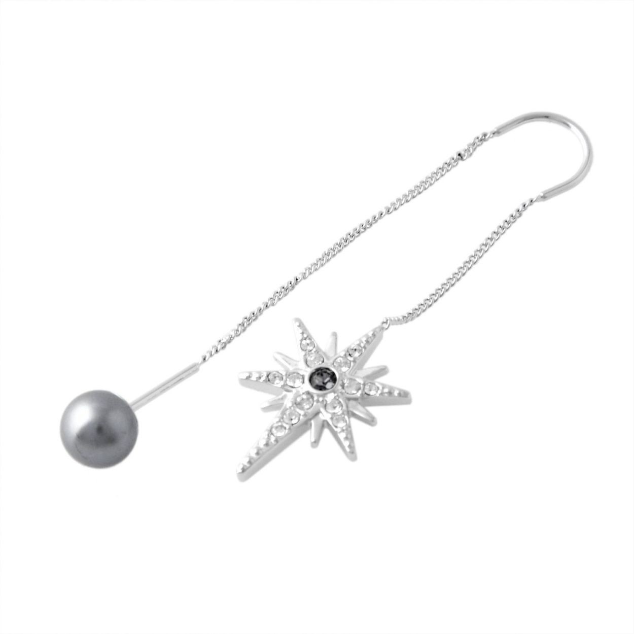 スワロフスキー SWAROVSKI 5230603 Fantastic Chain クリスタル クリスタルパヴェ　星型 スターモチーフ＆パール チェーン ロング ピアス