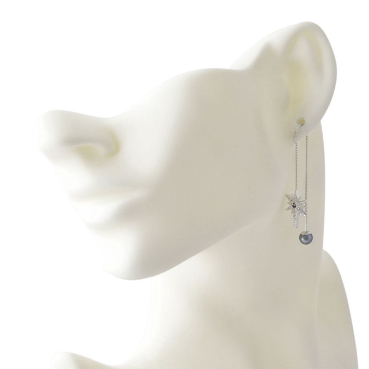 スワロフスキー SWAROVSKI 5230603 Fantastic Chain クリスタル クリスタルパヴェ　星型 スターモチーフ＆パール チェーン ロング ピアス