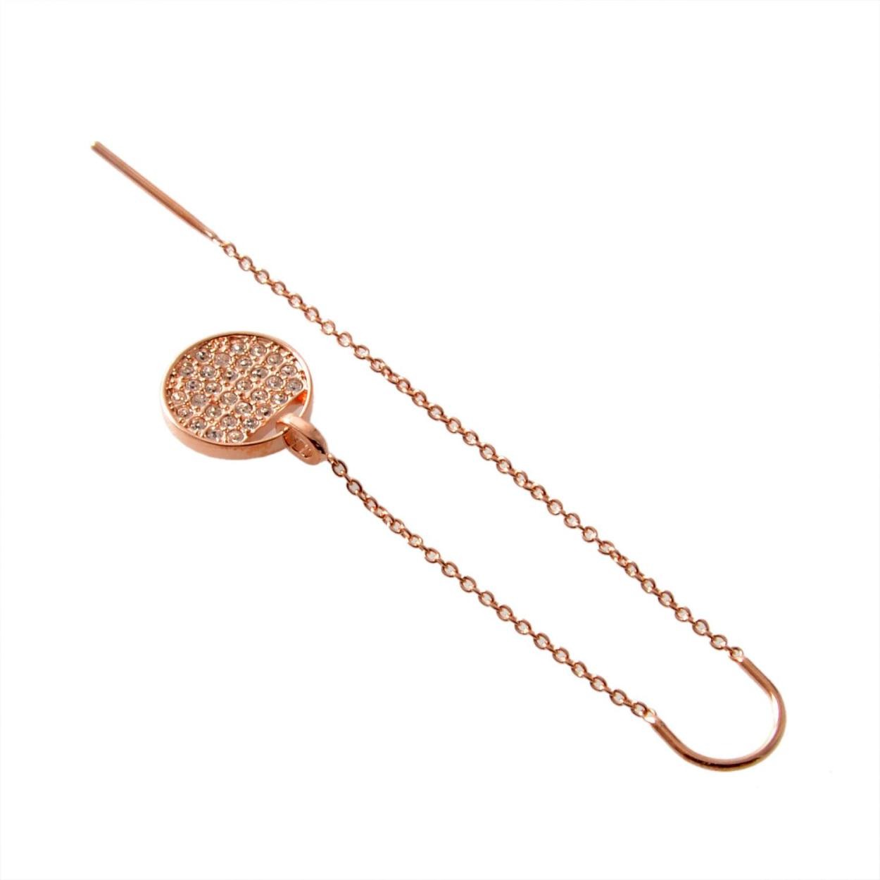 スワロフスキー SWAROVSKI 5253285 クリスタルパヴェ スライドスルー ピアス Ginger Chain