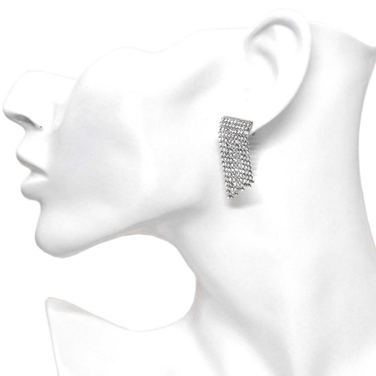 スワロフスキー SWAROVSKI 5289716 クリスタル メッシュ ショート ピアス Fit Short