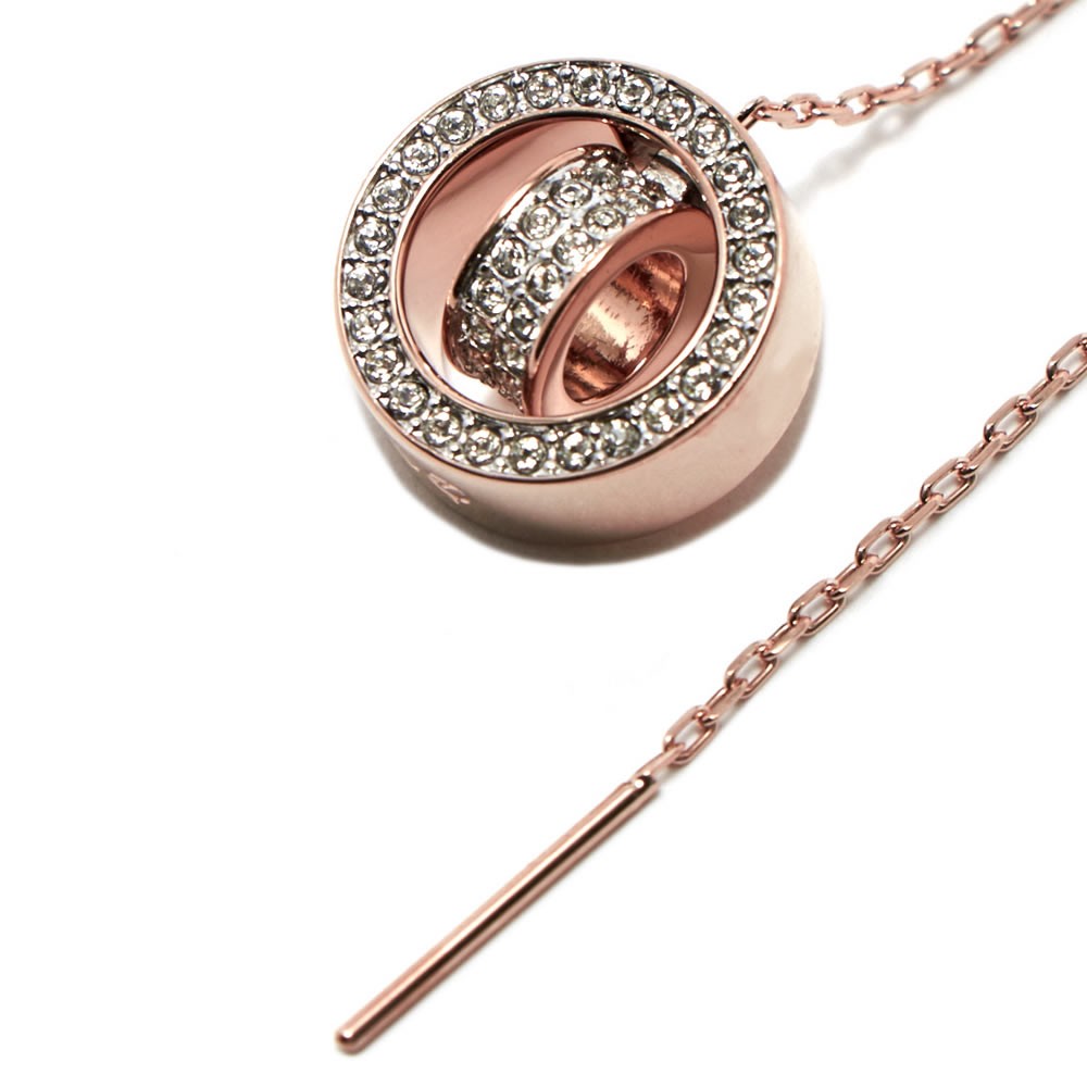 スワロフスキー SWAROVSKI 5349340 クリスタルパヴェ フープ ロング チェーン ピアス Hollow Long Chain