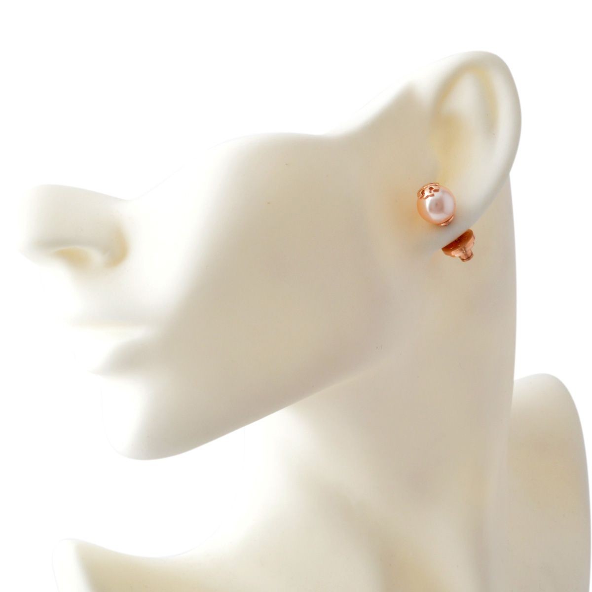 トリーバーチ Tory Burch 11165514/657 パール調 ロゴ スタッド ピアス CRYSTAL PEARL