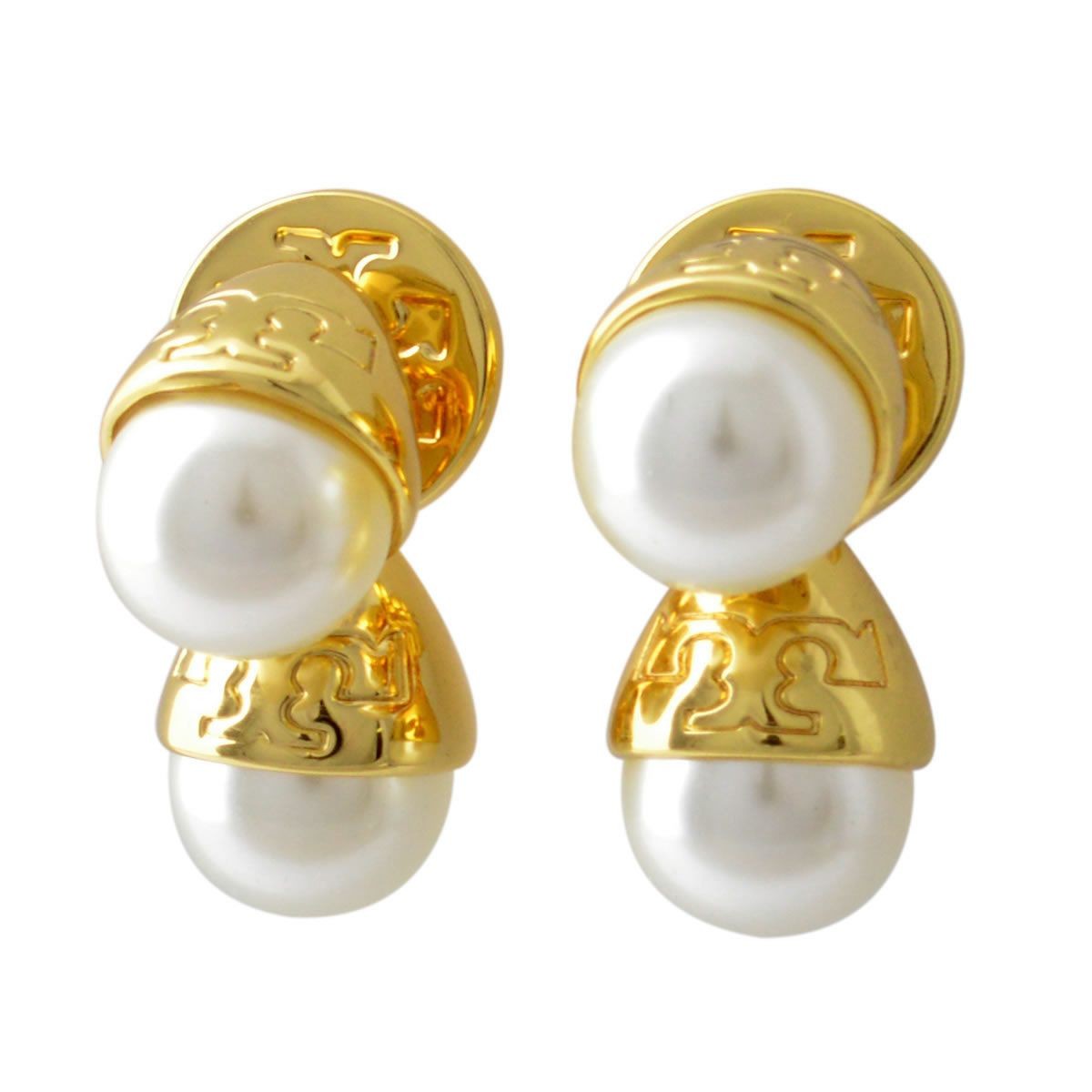 トリーバーチ Tory Burch 29192/105 ロゴ＆パール ジャケット ピアス LOGO BALL