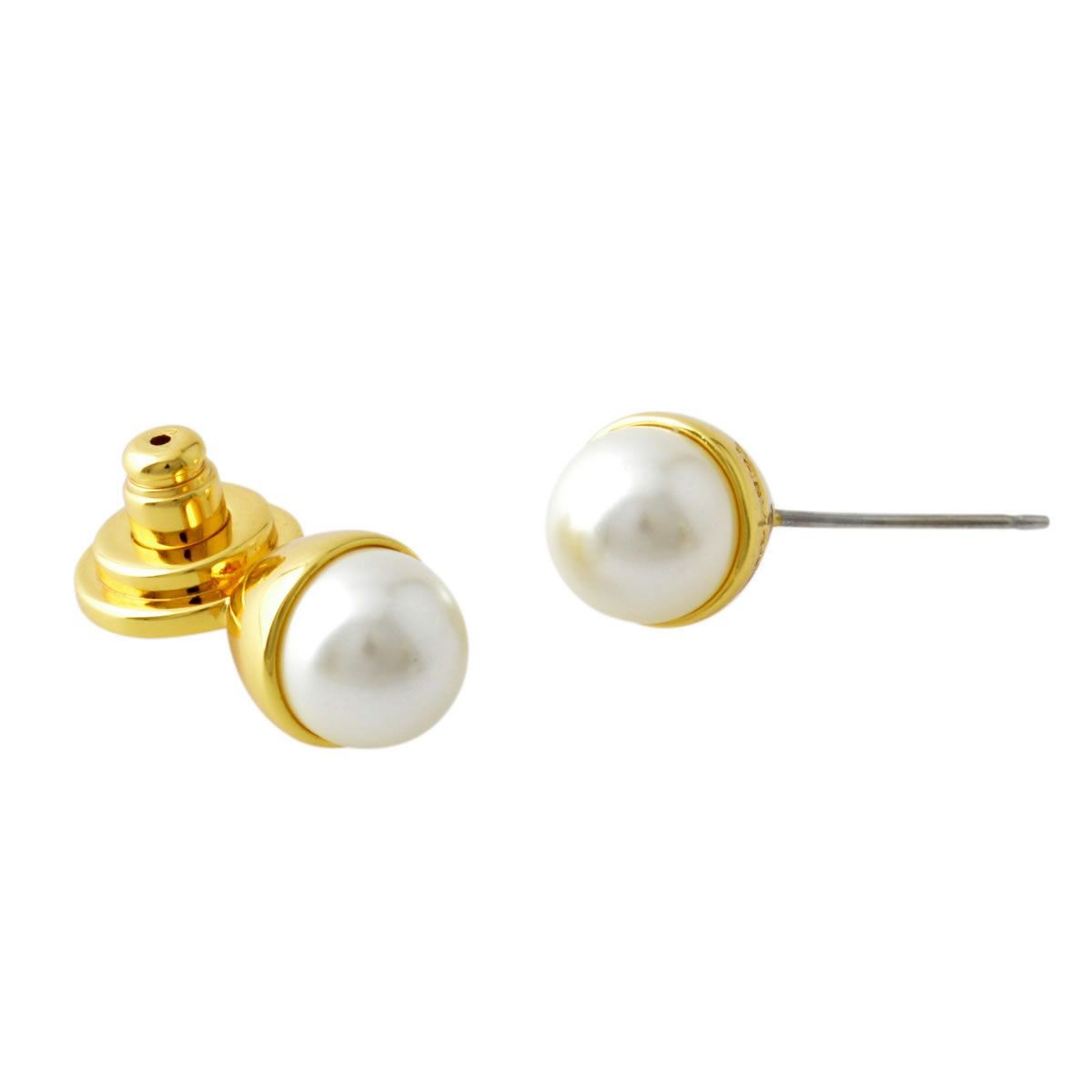 トリーバーチ Tory Burch 29192/105 ロゴ＆パール ジャケット ピアス LOGO BALL