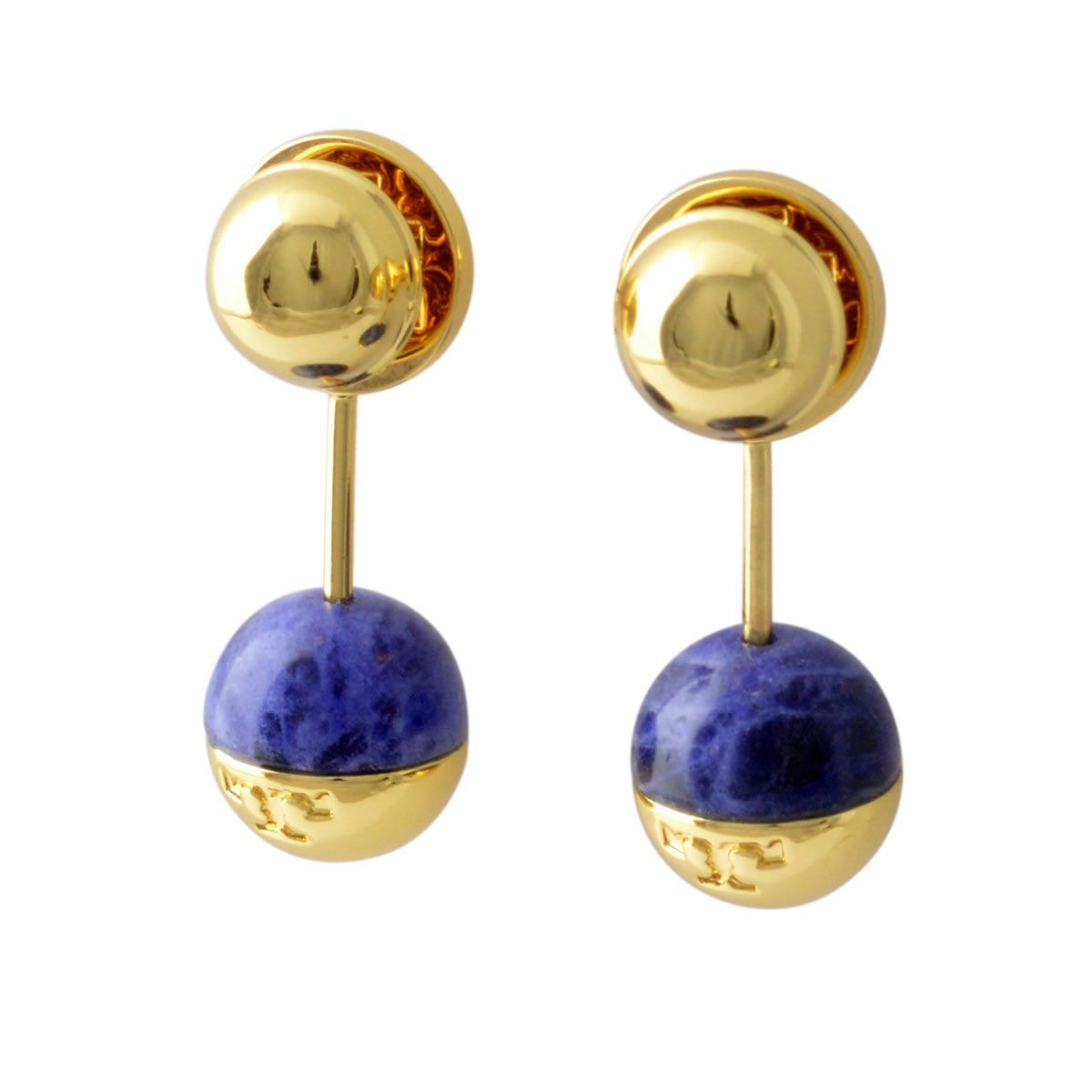 トリーバーチ Tory Burch 32367/408 ストーン＆ロゴ ドロップ ピアス LOGO BALL
