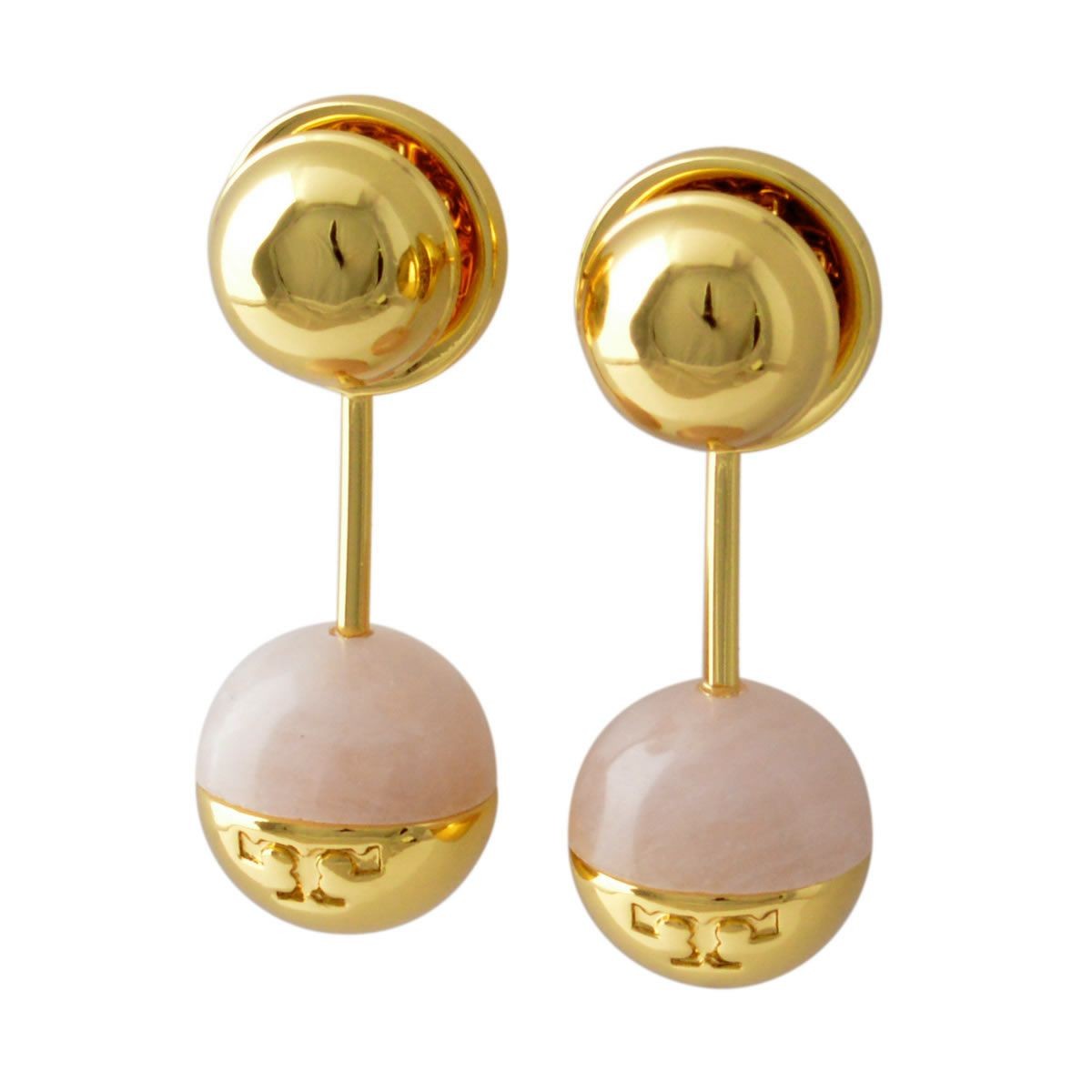 トリーバーチ Tory Burch 32367/655 ストーン＆ロゴ ドロップ ピアス LOGO BALL
