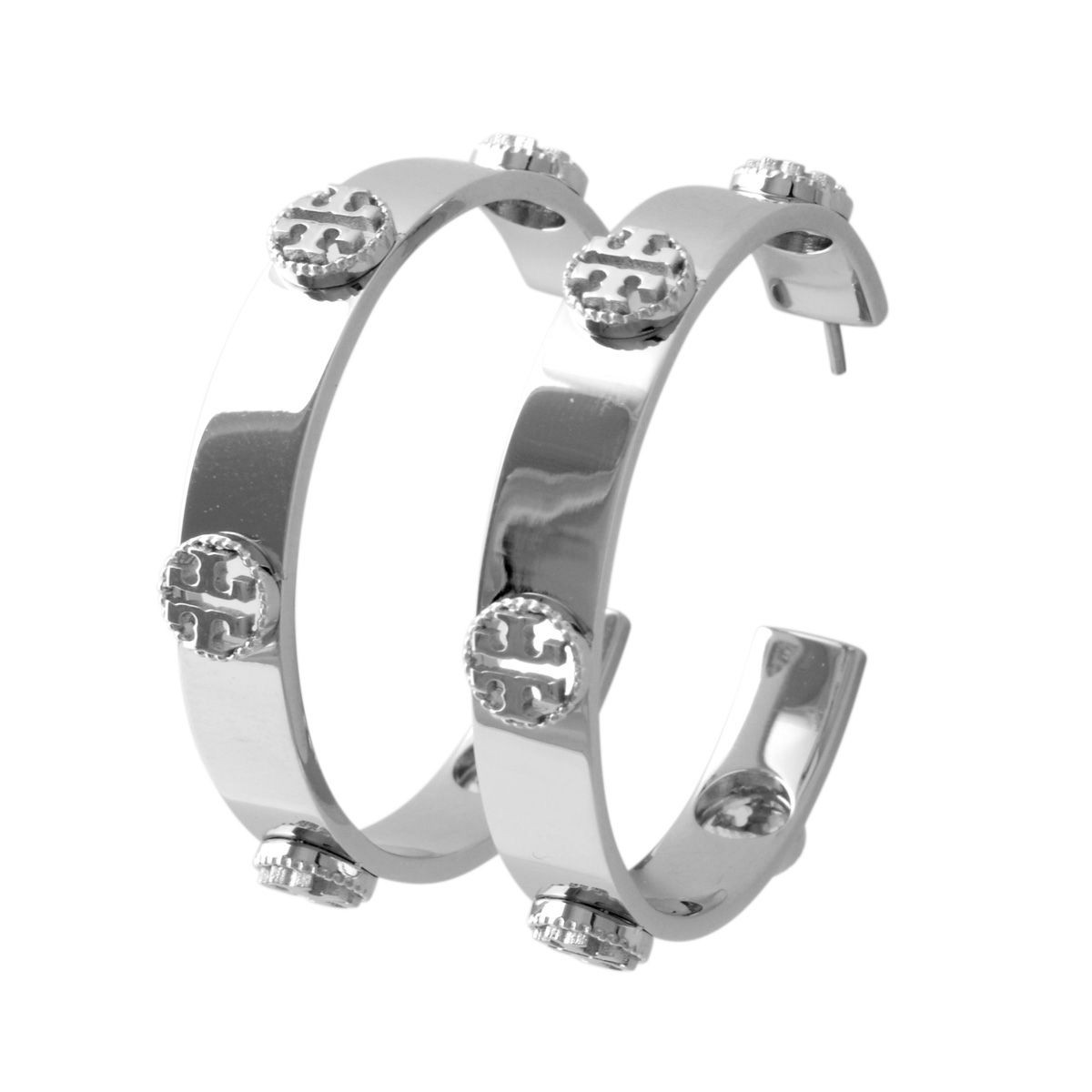 トリーバーチ Tory Burch 34803/022 ロゴ フープ ピアス MILGRAIN