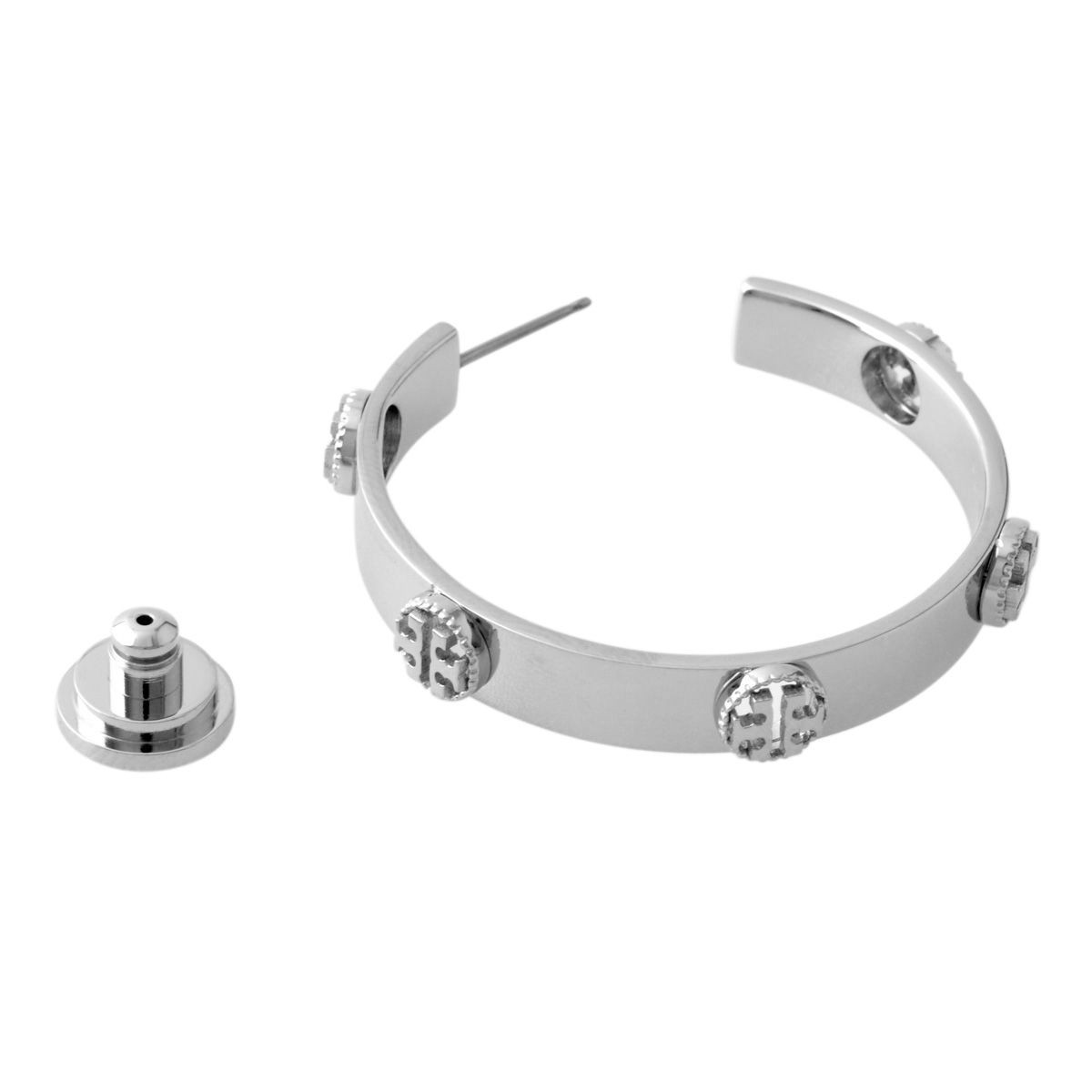 トリーバーチ Tory Burch 34803/022 ロゴ フープ ピアス MILGRAIN