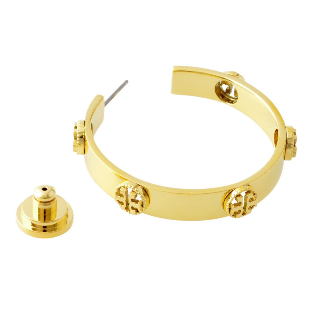 トリーバーチ Tory Burch 34803/720 ロゴ フープ ピアス MILGRAIN