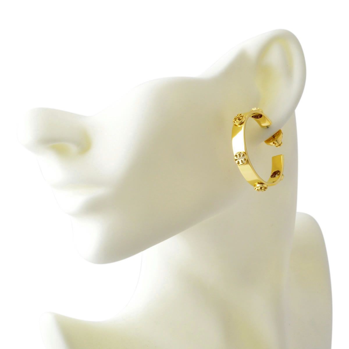 トリーバーチ Tory Burch 34803/720 ロゴ フープ ピアス MILGRAIN