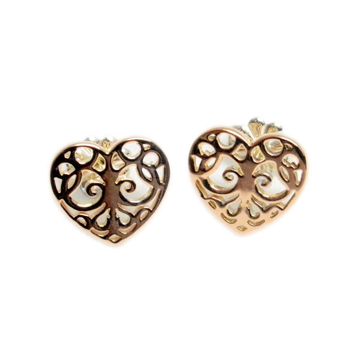 ティファニー TIFFANY&CO 32153763 エンチャント ハート スタッド ピアス ルベドメタル RUBEDO