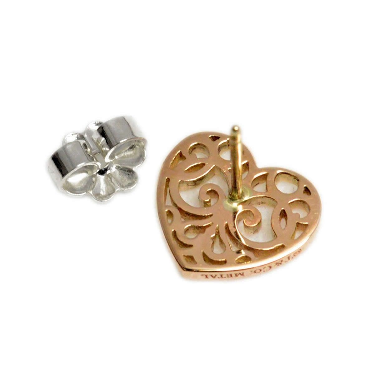 ティファニー TIFFANY&CO 32153763 エンチャント ハート スタッド ピアス ルベドメタル RUBEDO