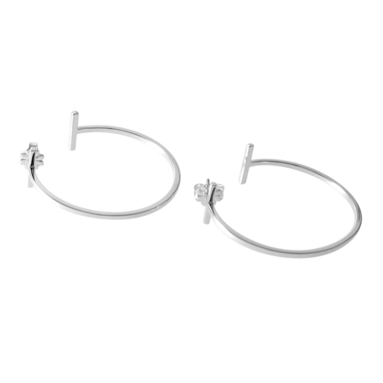 ティファニー TIFFANY&CO 35093699 Ｔｉｆｆａｎｙ T ワイヤー フープ ピアス ラージ (SS)