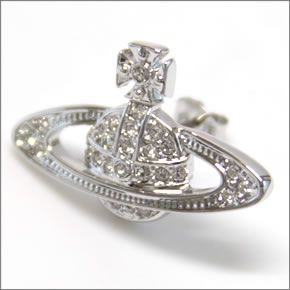 ヴィヴィアン ウェストウッド  ミニバス レリーフ ピアス シルバー 0019-01-02