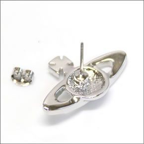 ヴィヴィアン ウェストウッド  ミニバス レリーフ ピアス シルバー 0019-01-02