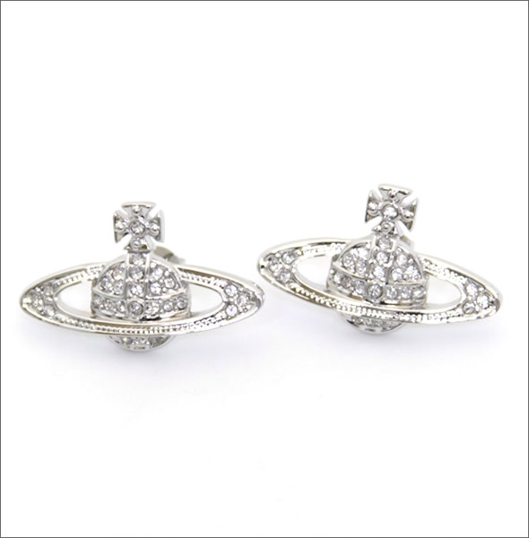 ヴィヴィアン ウェストウッド  ミニバス レリーフ ピアス シルバー 0019-01-02
