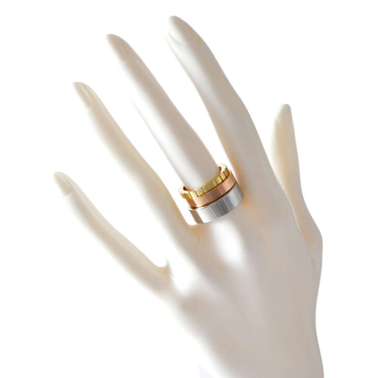 カルバンクライン Calvin Klein KJ5MDR300107 トリコロール 3連 リング 指輪 3本セット 7号 (日本サイズ13号相当) WONDER TRICO