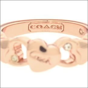 コーチ ≪取り寄せ商品≫ オープンハート クリスタル リング　サイズ5　(日本サイズ9号） 96699/RSCLE/R/5