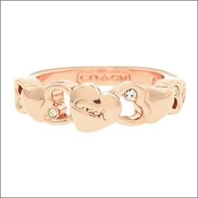 コーチ ≪取り寄せ商品≫ オープンハート クリスタル リング　サイズ5　(日本サイズ9号） 96699/RSCLE/R/5