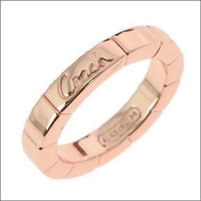 コーチ ≪取り寄せ商品≫ ファセッテッド スクリプト パヴェ バンド リング　サイズ7　(日本サイズ14号） 96970/RSCLE/R/7