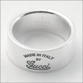 グッチ  ヴィンテージgucci トレードマーク刻印 シンリング 18号（実寸17号） 310512-J8400-8106