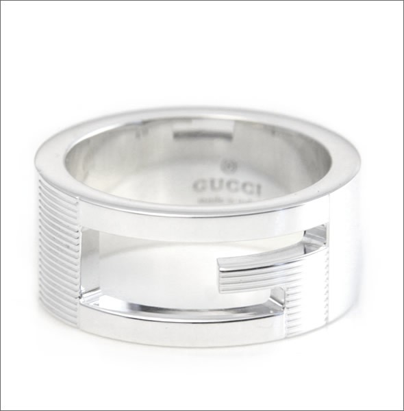 グッチ 032660-09840 8106  ブランデッド Gリング 指輪 スターリングシルバー