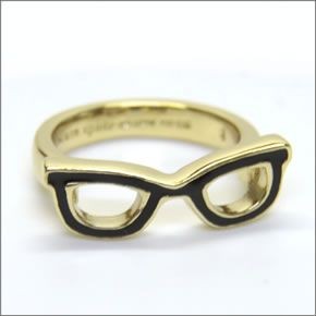 ケイトスペード WBRU5715-064/6 GORESKI GLASSES Ring メガネモチーフ リング 指輪 サイズ6　（日本サイズ11.5号）