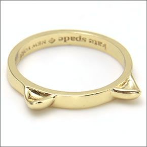 ケイトスペード WBRUA447-711 #6 OUT OF THE BAG cat ears ring キャット 猫耳モチーフ リング 指輪 サイズ6　（日本サイズ11号）