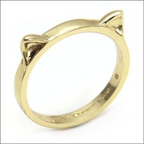 ケイトスペード WBRUA447-711 #7 OUT OF THE BAG cat ears ring キャット 猫耳モチーフ リング 指輪 サイズ7　（日本サイズ13号）