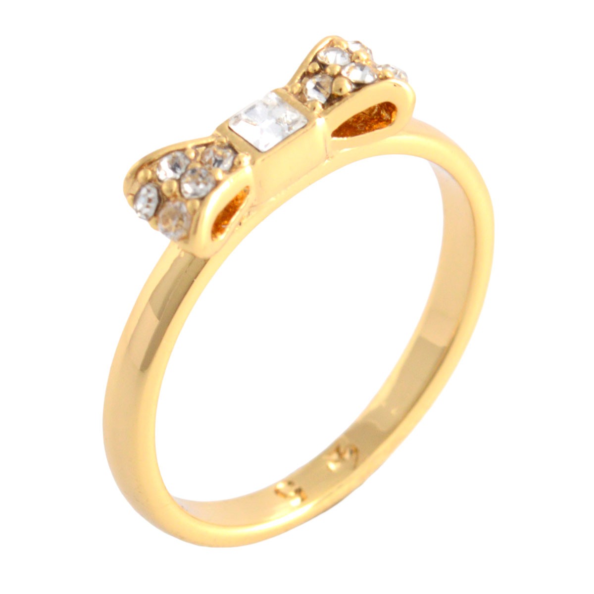 ケイトスペード Kate Spade WBRUB232-921 Clear/Gold リボンモチーフ リング 指輪