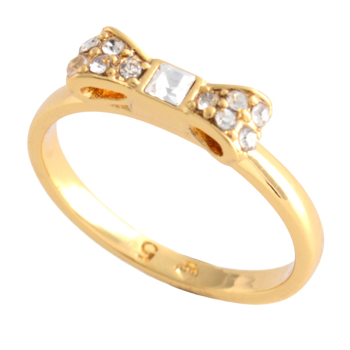 ケイトスペード Kate Spade WBRUB232-921 Clear/Gold リボンモチーフ リング 指輪