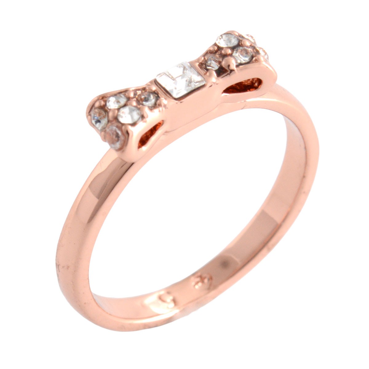 ケイトスペード Kate Spade WBRUB234-704 Clear/Rose Gold リボンモチーフ リング 指輪