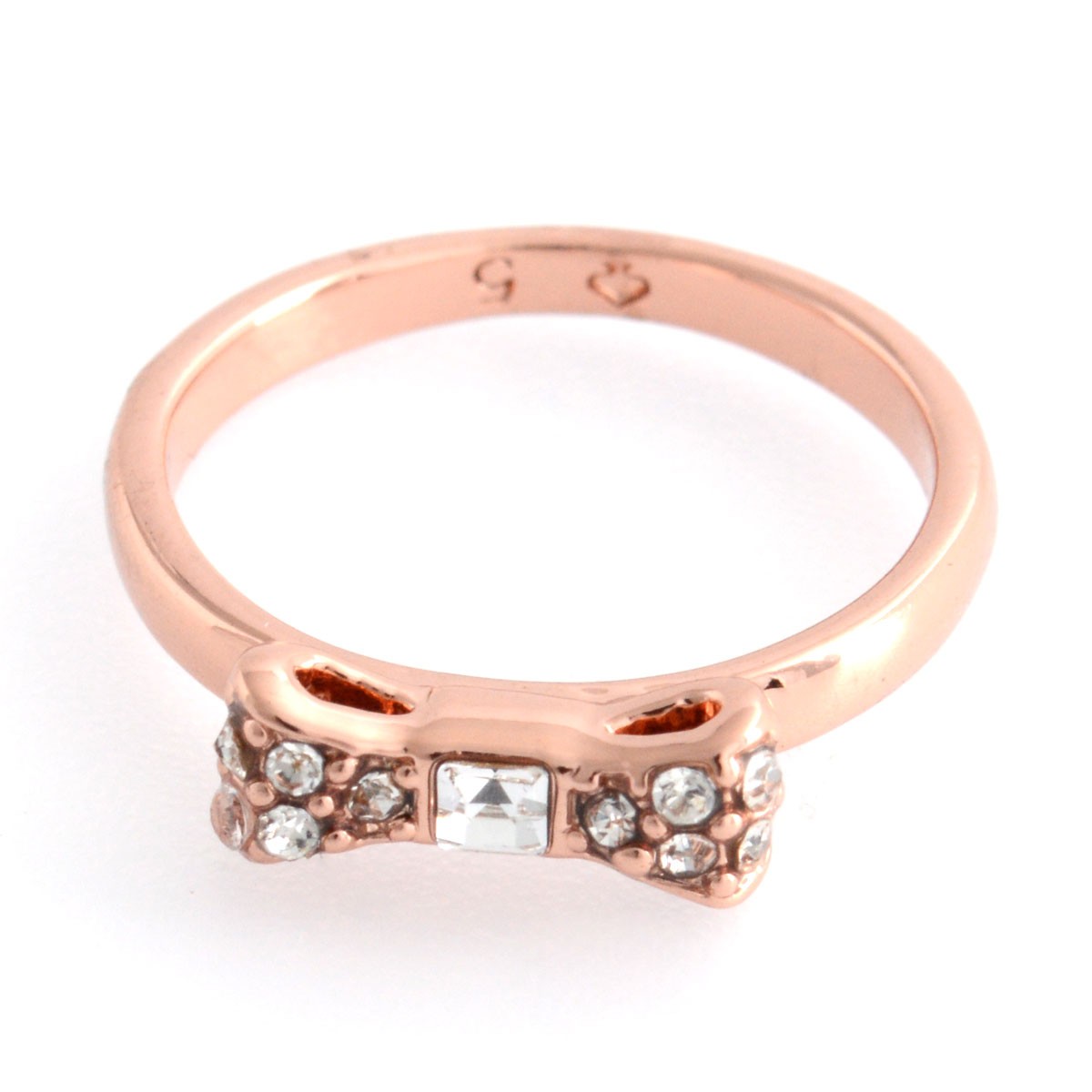 ケイトスペード Kate Spade WBRUB234-704 Clear/Rose Gold リボンモチーフ リング 指輪