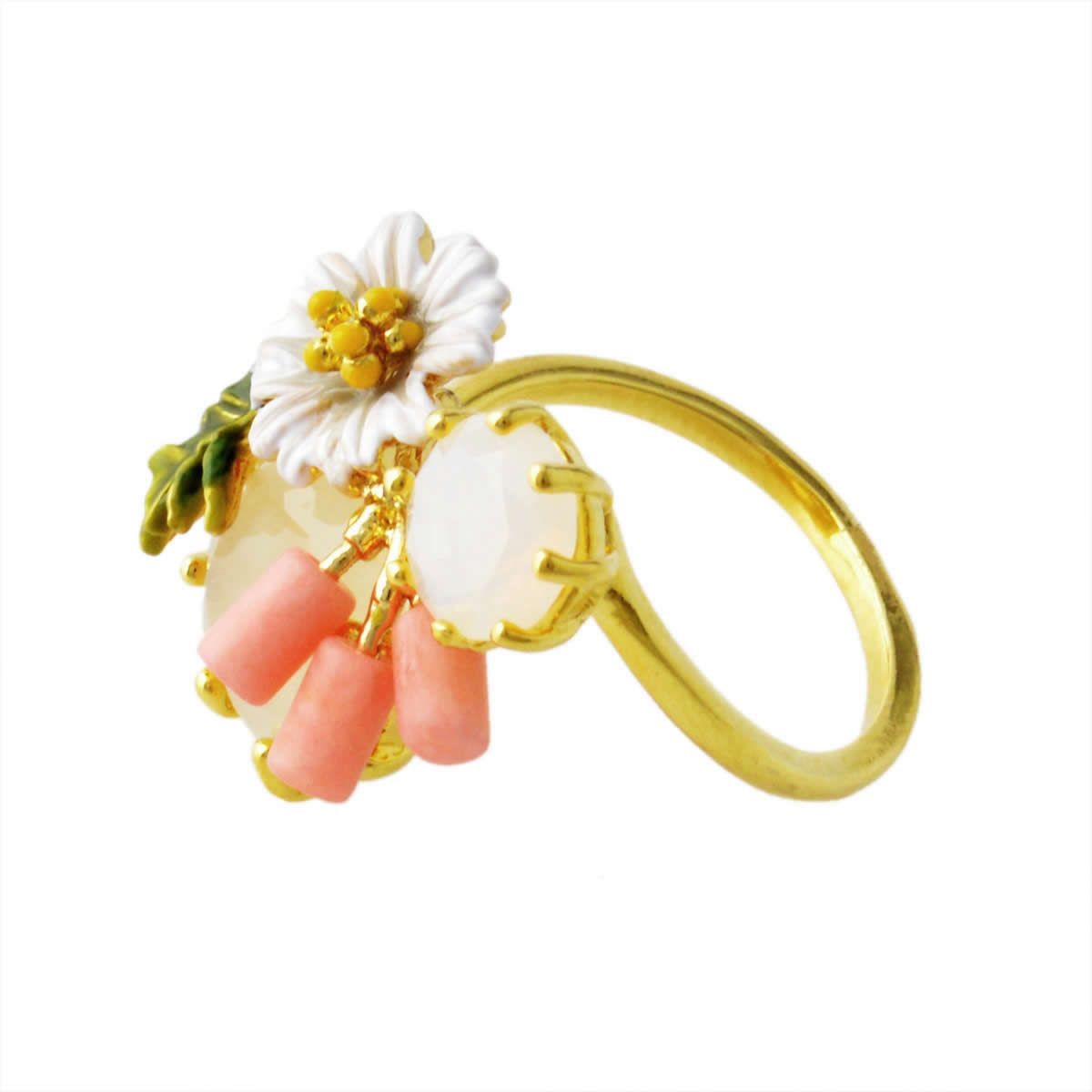 レネレイド Les Nereides AEED605/1 デイジー フラワーモチーフ リング 指輪 アジャスタブル ECLATANTE DISCRETION