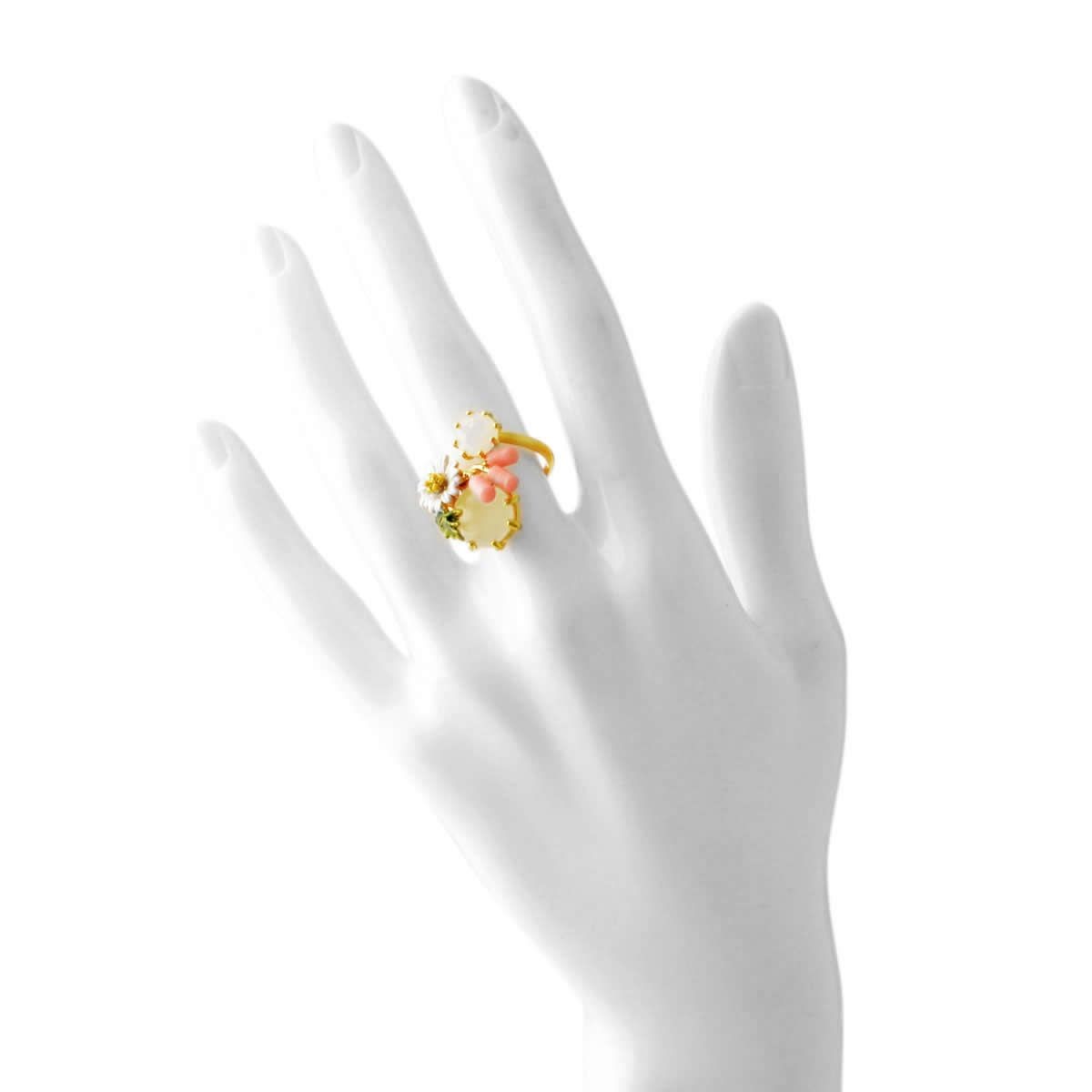 レネレイド Les Nereides AEED605/1 デイジー フラワーモチーフ リング 指輪 アジャスタブル ECLATANTE DISCRETION